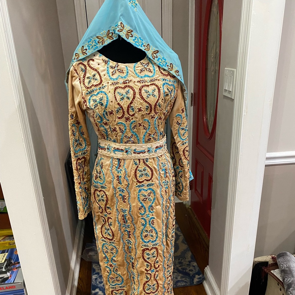 2 custom mukhmel thoub henna arabic palestinian middle eastern traditional thobe
